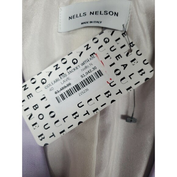 Nells Nelson Collarless Jacket Blazer Purple Lavender Wool/ Silk Size 40/ 4 NWT - Picture 4 of 10